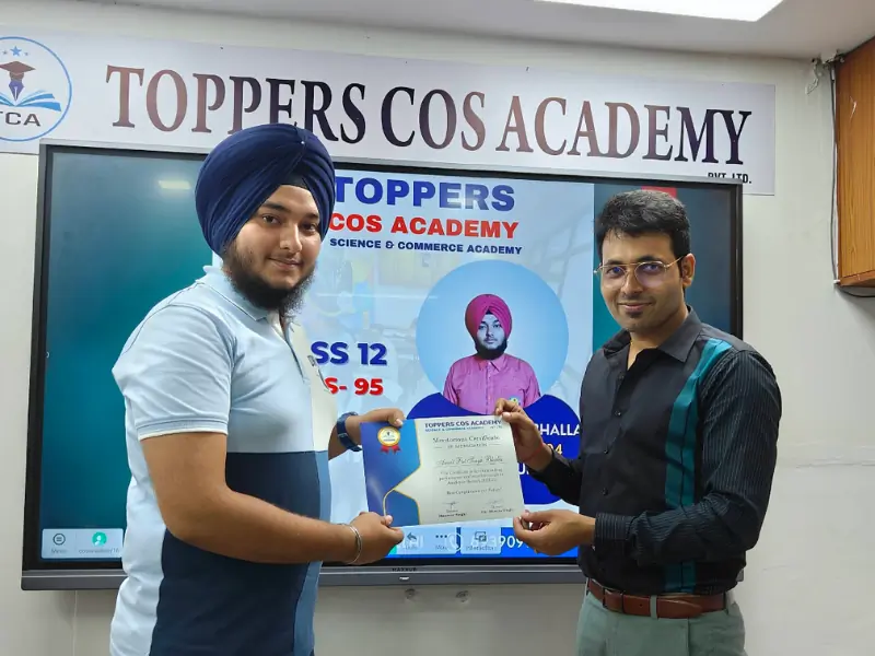 Ranveer Singh awarding a certificate to a meritorious student
